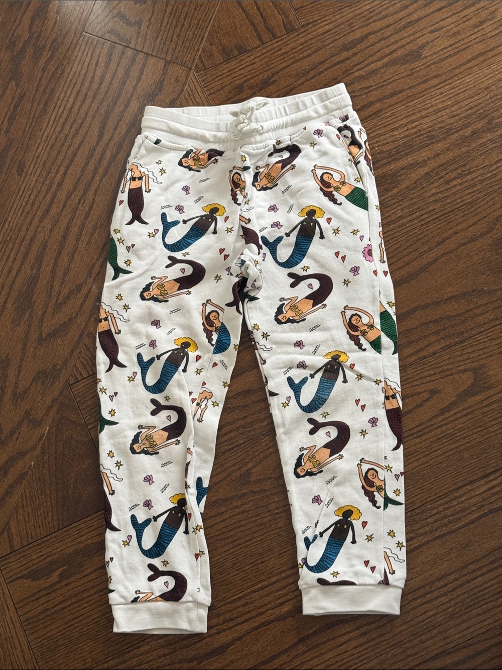 Stella McCartney ' White Mermaid Print Jogger Pants 6yrs